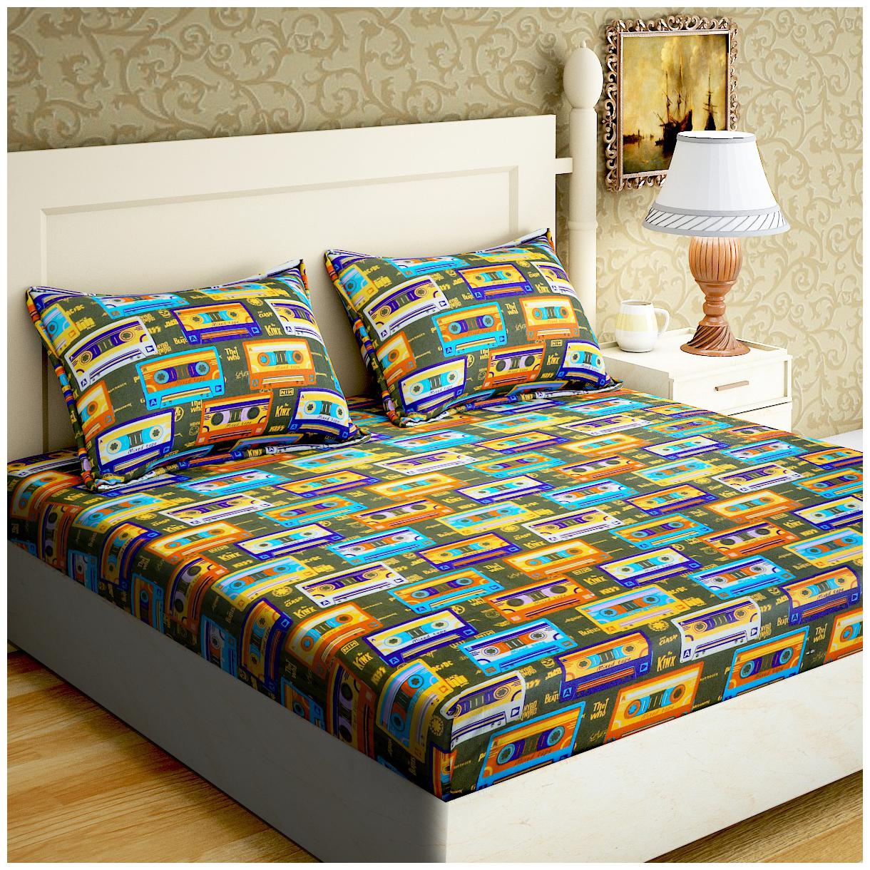 

Cozyland Premium Polycotton Double Bedsheet with 2 Pillow Covers