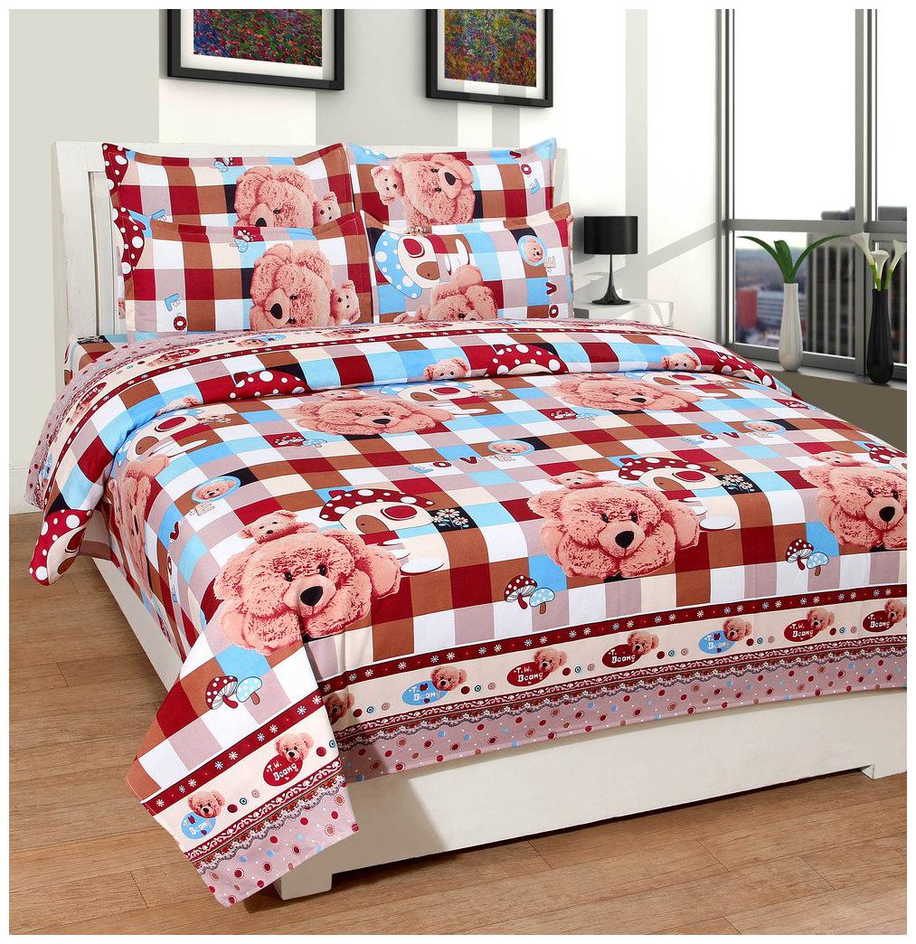 

Cozyland Premium Polycotton Double Bedsheet with 2 Pillow Covers