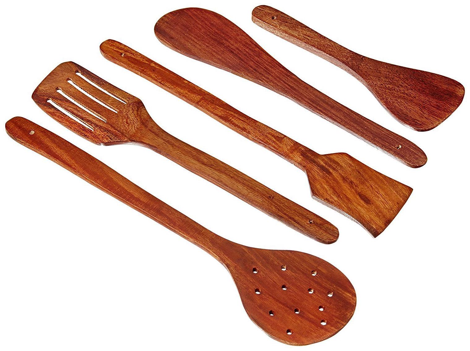 

CraftShoppee Wood Spoon Set For Kitchen Wooden Spatula