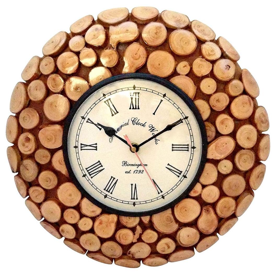 

CraftShoppee Handmade Wooden Wall Clock Living Room for Home D cor