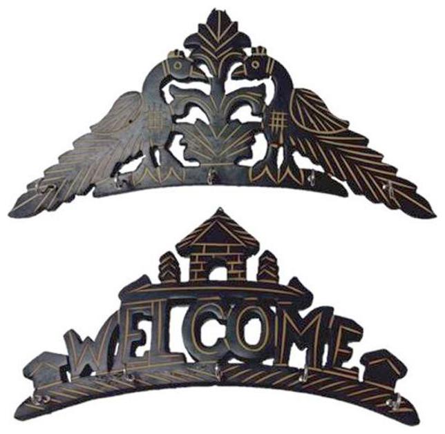 

CraftShoppee Wooden Decorative Key Chain Holders - Combo of 2