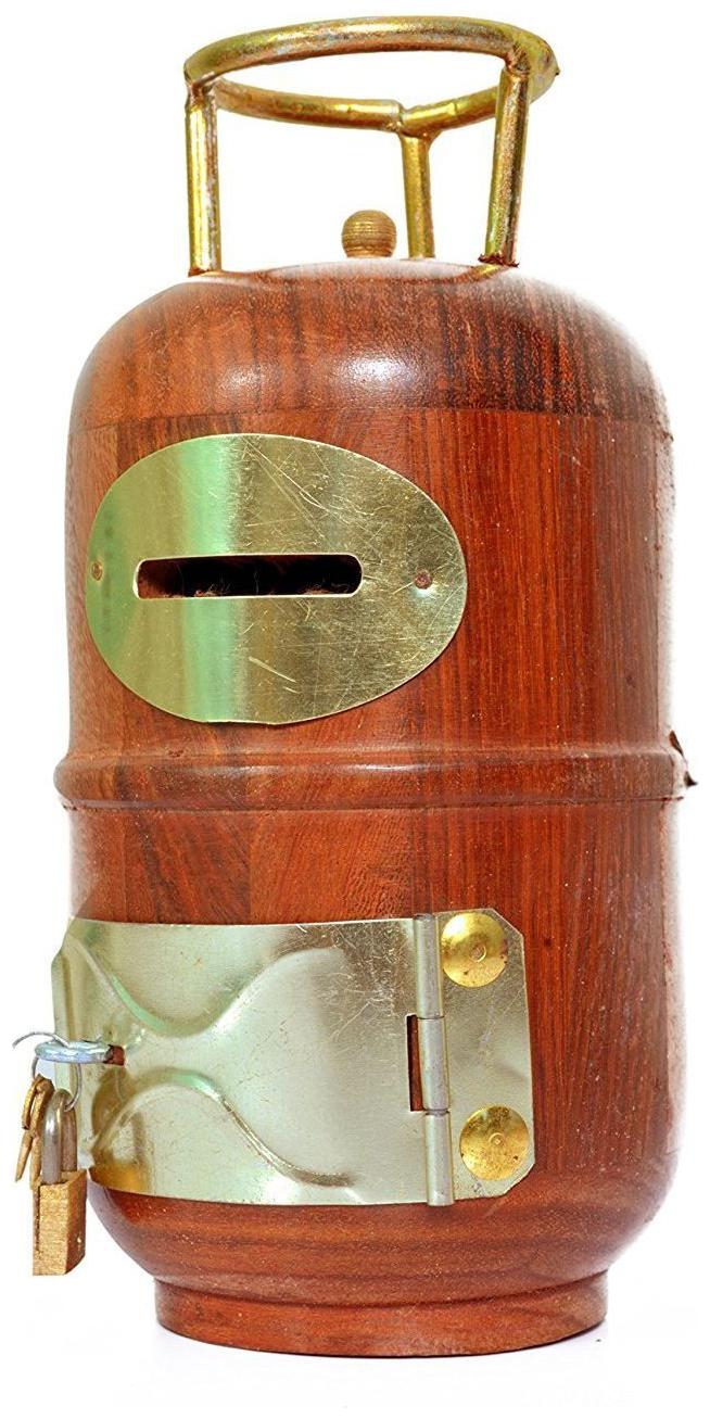

CraftShoppee Wooden Money Bank Cylinder Shape