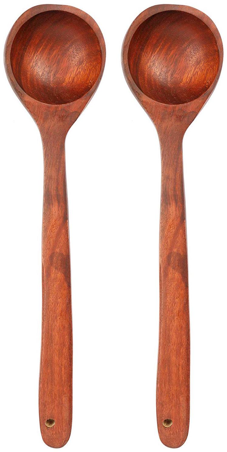 

CraftShoppee Wooden Serving and Cooking Spoon Kitchen Utensil Set of 2