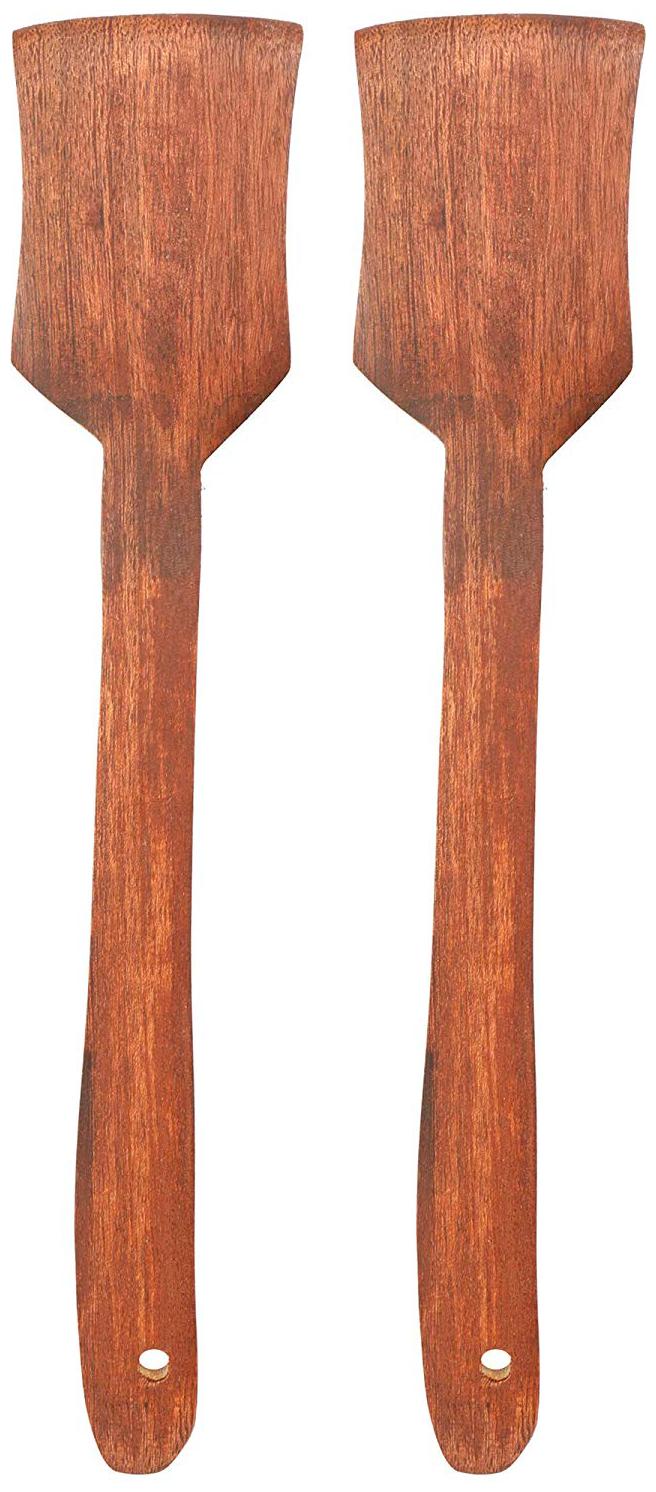 

CraftShoppee Wooden Serving and Cooking Spoon Kitchen Utensil Tool (Set of 2)
