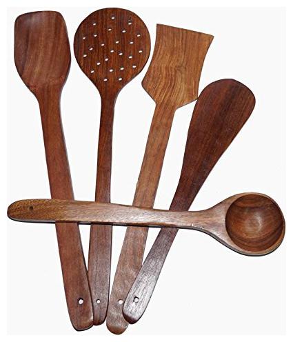 

CraftShoppee Wood Spoon Set For Kitchen Wooden Spatula