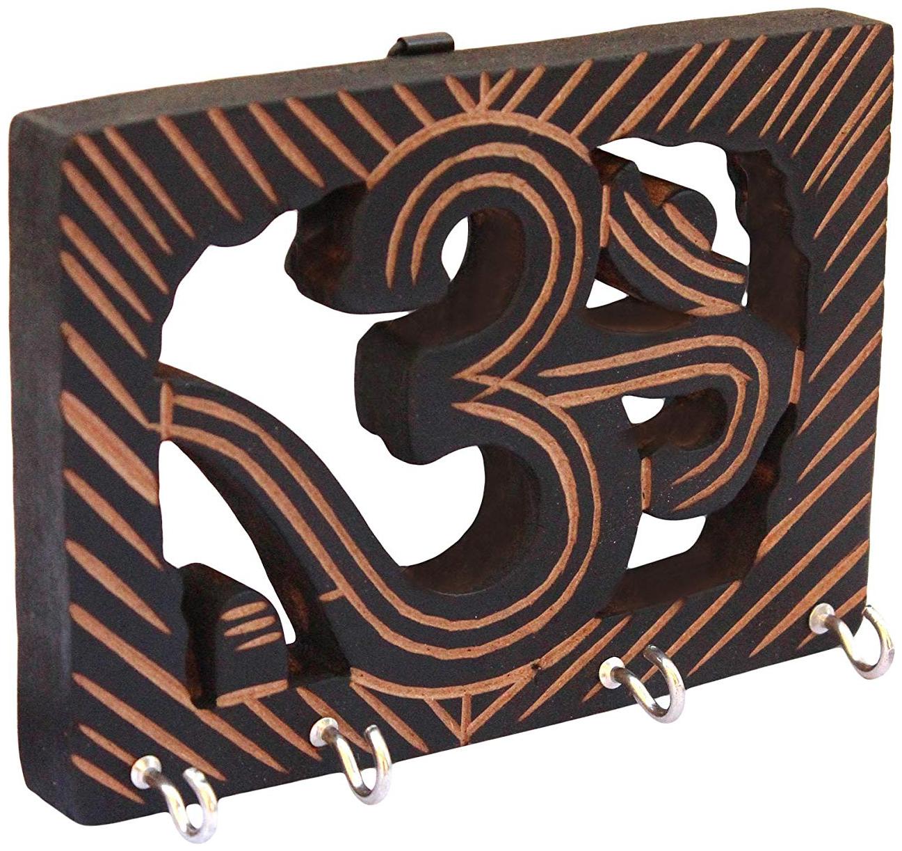 

CraftShoppee Wooden Wall Key Hanger (Brown)