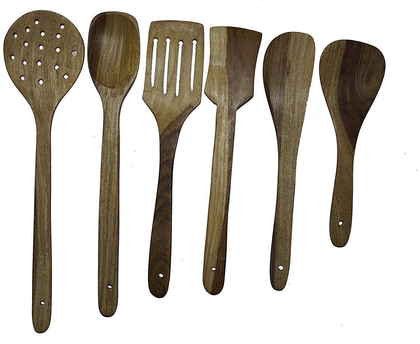 

CraftShoppee Serving and Cooking Spoon Kitchen Utensil - Set of 6