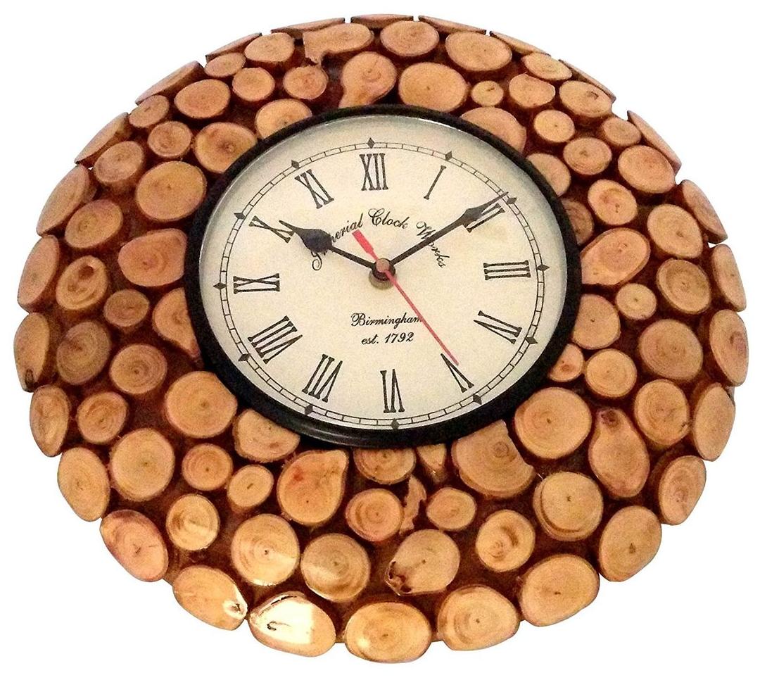 

CraftShoppee Wooden Wall Clock Living Room for Home D cor