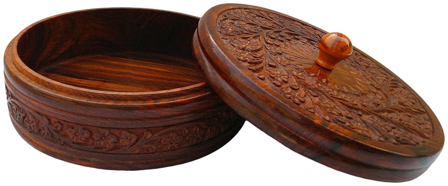 

CraftShoppee Handmade and Handcrafted Wooden Casserole Chapati Box