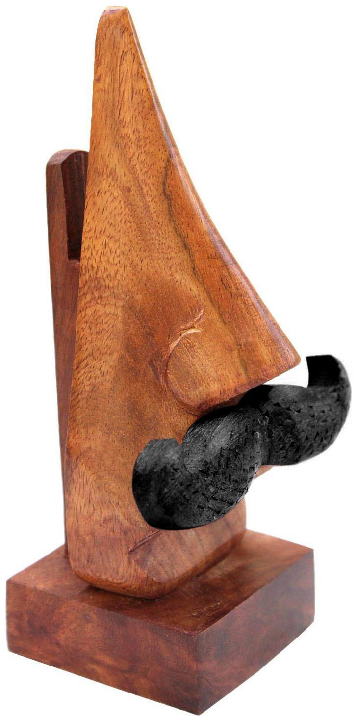 

CraftShoppee Handmade Wooden Nose Shaped Spectacle Holder Specs Stand For Office Deskto Tabletop