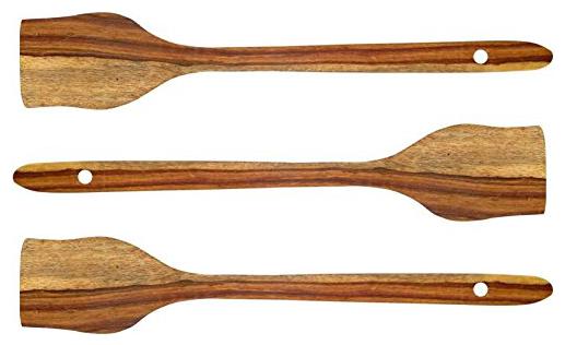 

CraftShoppee handmade Wooden Handmade Spatula Ladle Spoon Set of 3