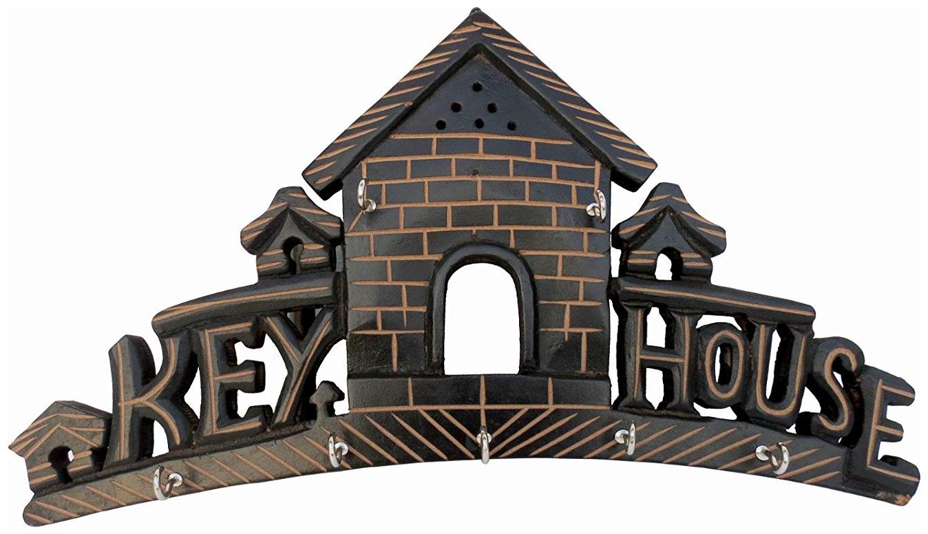 

CraftShoppee Handicraft Handicrafted Wooden Key Hanger Holder Wall Hanging D cor