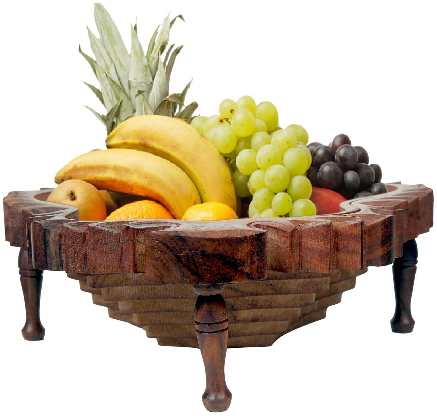 

CraftShoppee Handmade Designer Foldable Wooden Fruit Basket