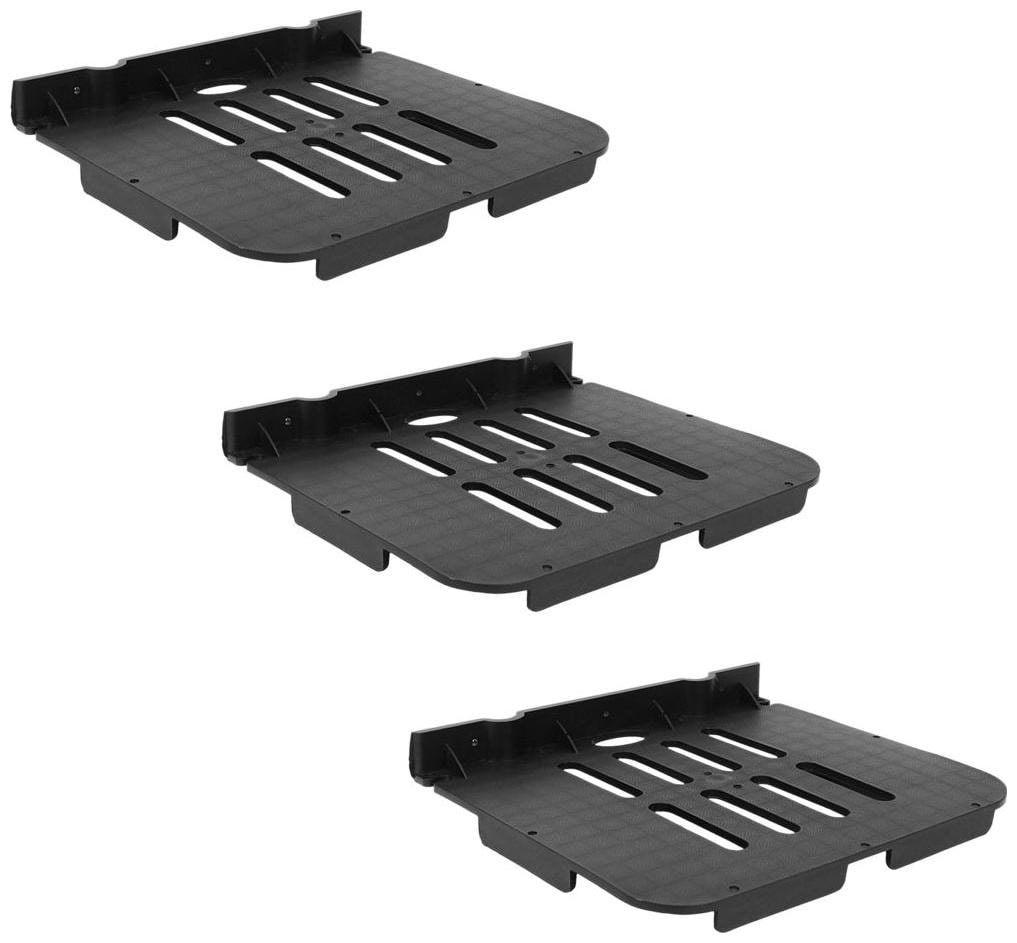 

CRETE Black Set-Top Box Tray - Pack of 3