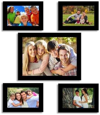 Buy Crete Wood Brown Collage Picture Frame Set Of 5 Online At