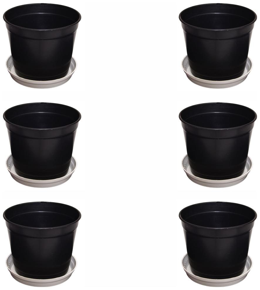 

Crete Pvc Black Flower Pot Planter ( Set Of 6 pcs )