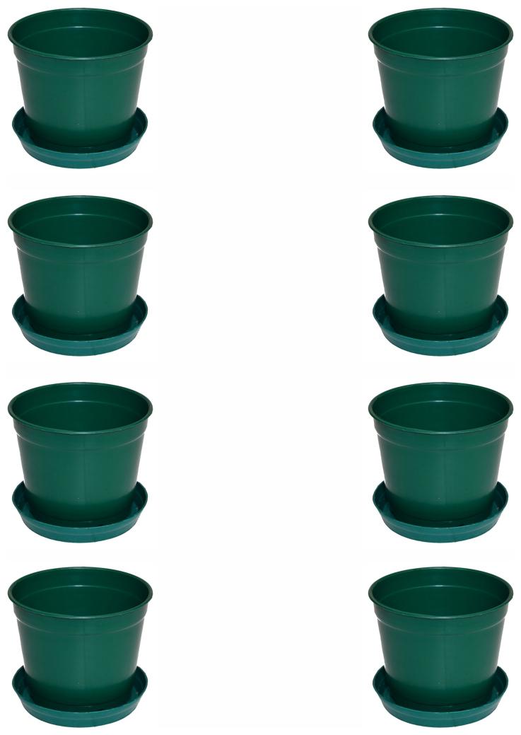 

Crete Pvc Green Flower Pot Planter ( Set Of 8 pcs )