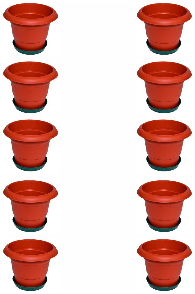

Crete Pvc Rust Green Flower Pot Planter ( Set Of 10 pcs )