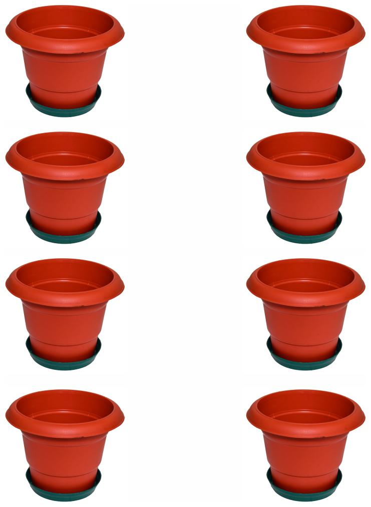 

Crete Pvc Rust Green Flower Pot Planter ( Set Of 8 pcs )