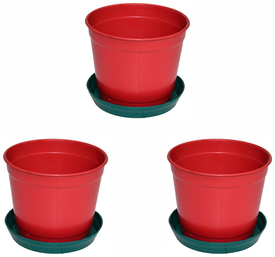 

Crete Pvc Rust Green Flower Pot Planter ( Set of 3 pcs )