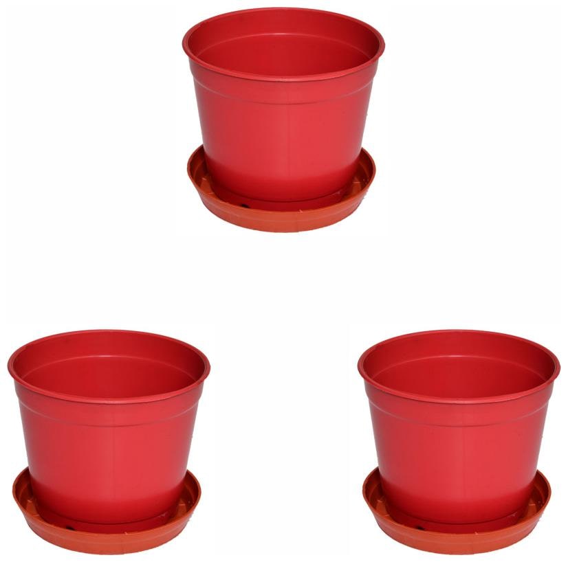 

Crete Pvc Rust Flower Pot Planter ( Set Of 3 pcs )