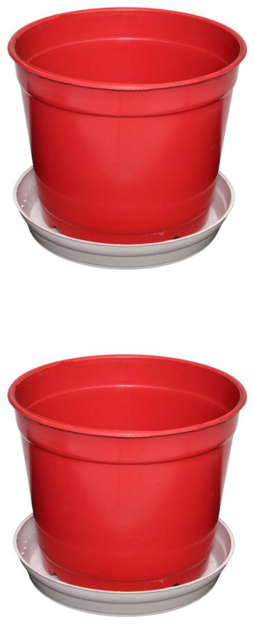 

Crete Pvc Rust White Flower Pot Planter ( Set Of 2 pcs )