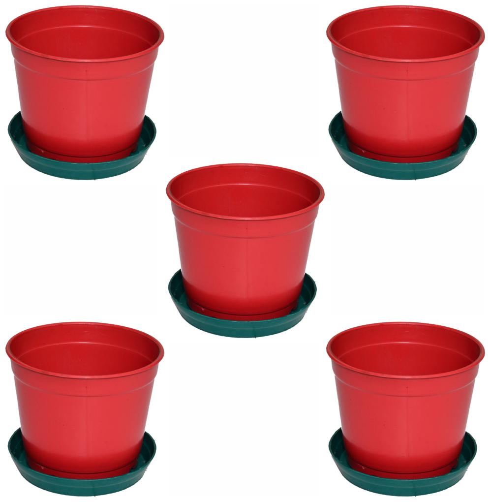

Crete Pvc Rust Green Flower Pot Planter ( Set of 5 pcs )