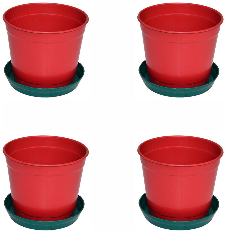 

Crete Pvc Rust Green Flower Pot Planter ( Set of 4 pcs )