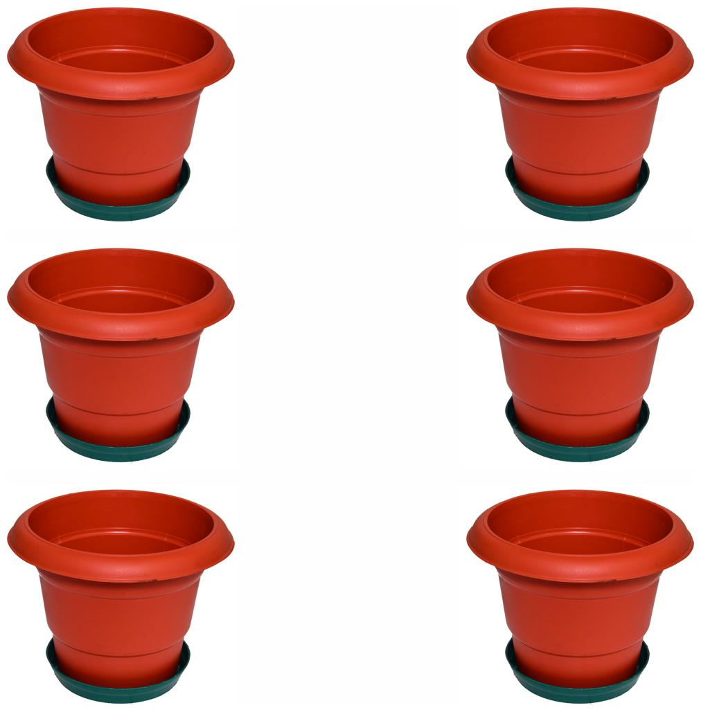 

Crete Pvc Rust Green Flower Pot Planter ( Set Of 6 pcs )