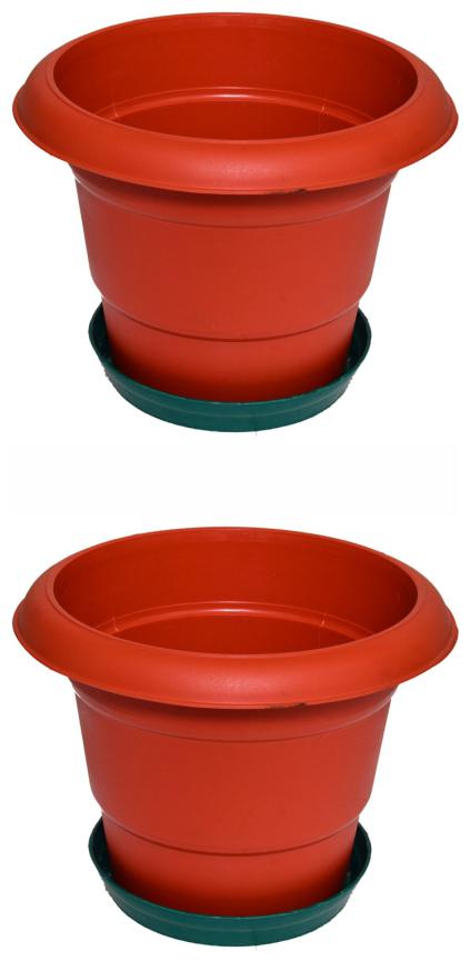 

Crete Rust Green Flower Pot Planter ( Set Of 2 pcs )