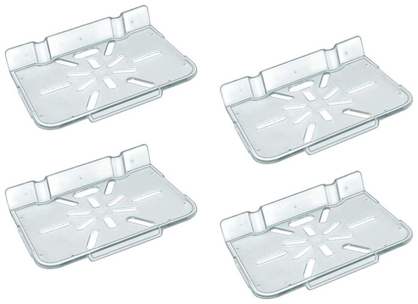 

CRETE Set-Top Box Tray Stand Shelf Rack - Pack of 4