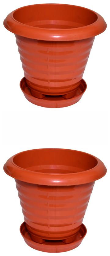 

Crete Virgin Plastic Rust Planter Plate ( Set Of 2 pcs )