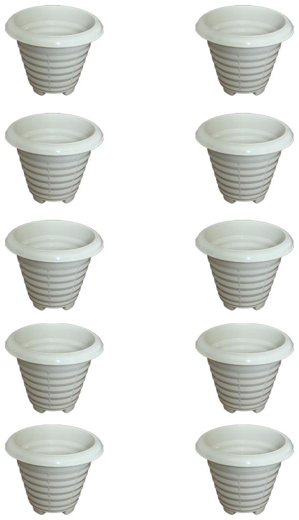 

Crete Virgin Plastic White Pot ( Set Of 10 pcs )