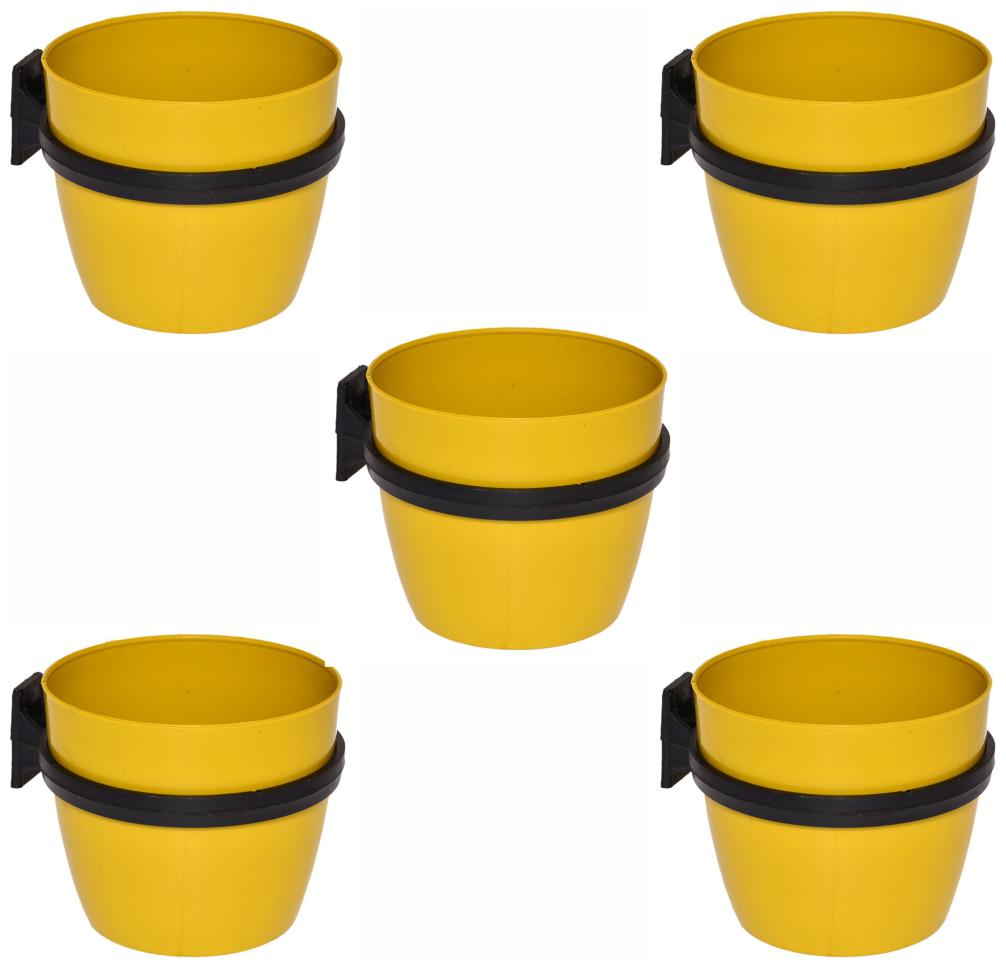 

Crete Yellow Wall Hanging Flower Pot ( Set Of 5 pcs )