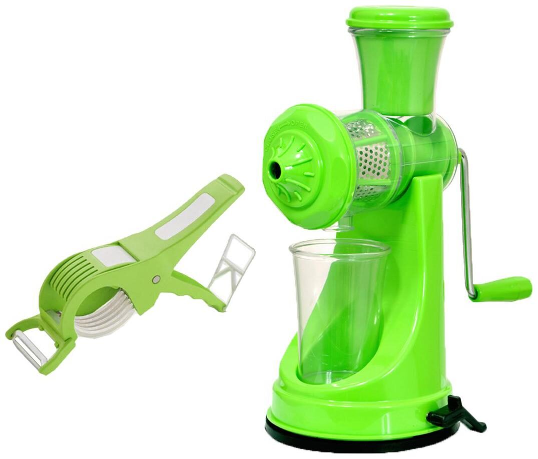 

CREZZA Plastic Green Manual juicer Set of 2