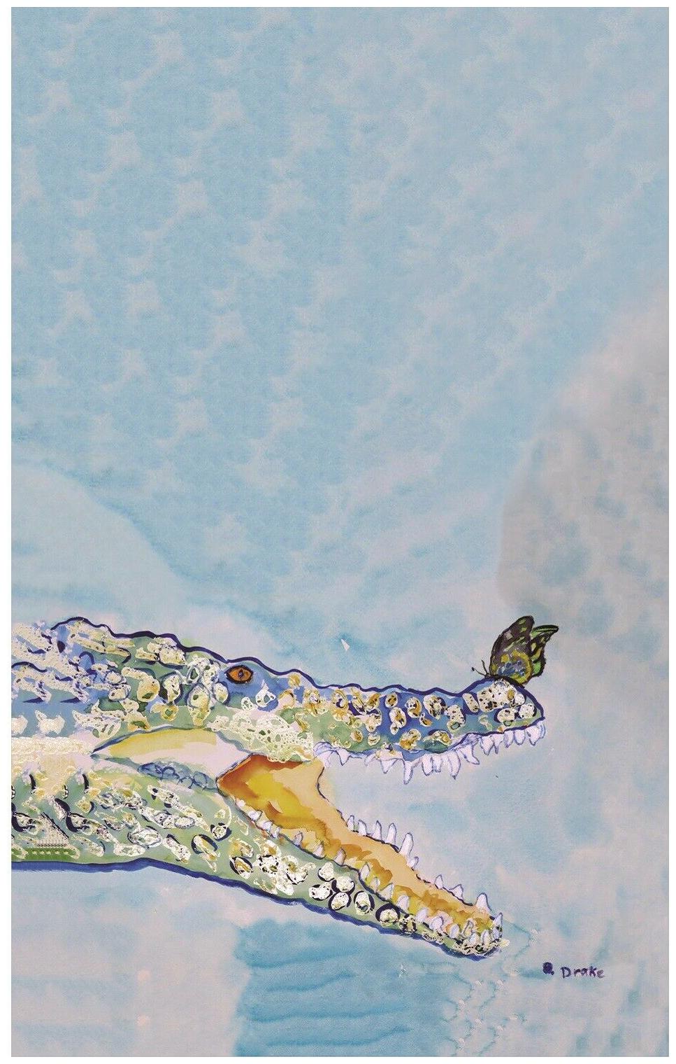 

Crocodile and Butterfly Kitchen Microfiber Kitchen Drying Towel 25 Inches