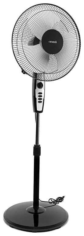 

Croma 120 Watts 400 mm Pedestal Fan with Adjustable Height (CRF0022 Black)