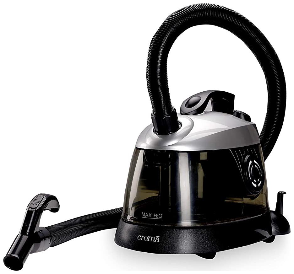 

Croma 1200 Watts Wet and Dry Vaccum Cleaner with Water Filtration and 6 Stage Filter (CRAV0060 Black Silver)