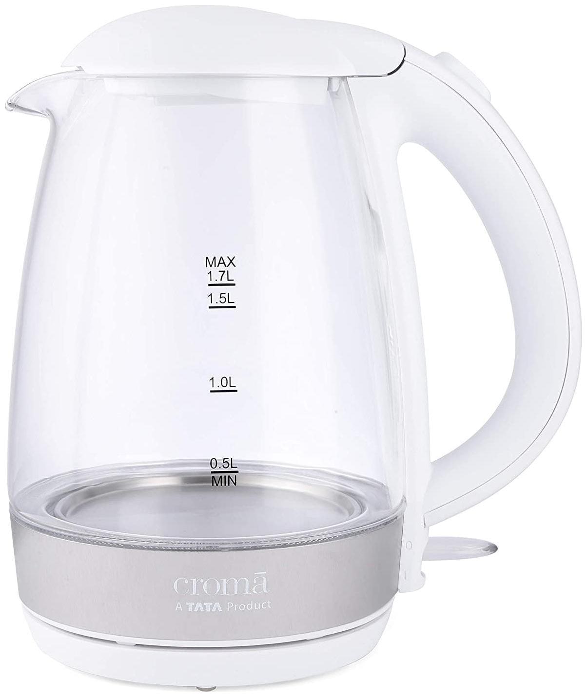 

Croma CRAK3056 1 7 L White Electric Kettle ( 2200 W )