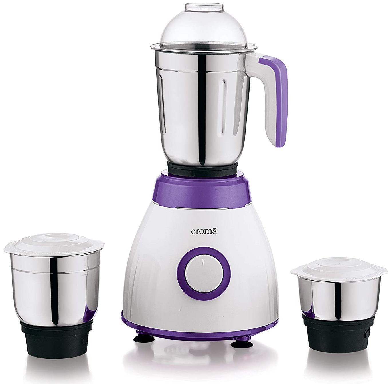 

Croma CRAK4184 500 W Mixer Grinder ( Purple White 3 Jars )