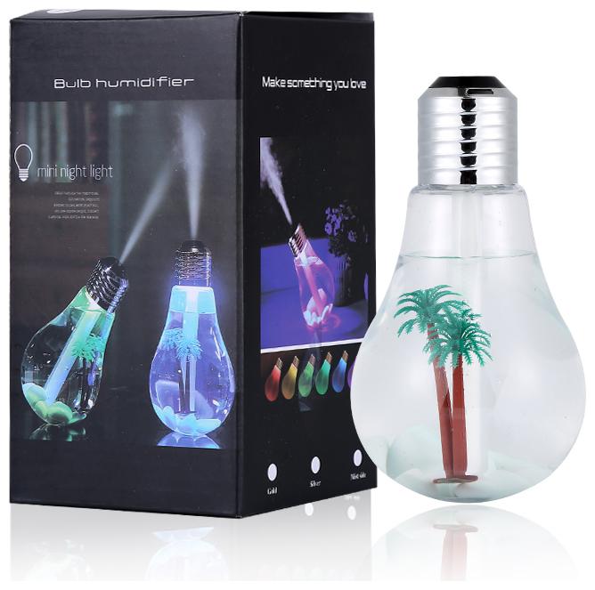 

Crystal Digital Creative Bulb Colorful Night Light Humidifier