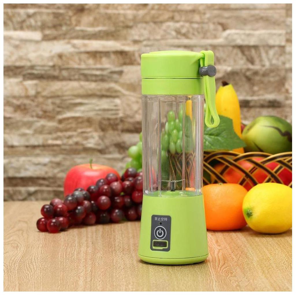 

Crystal Digital USB Juicer Bottle Blender Handheld Juicer Cup 380 ml Rechargeable Battery (Green)