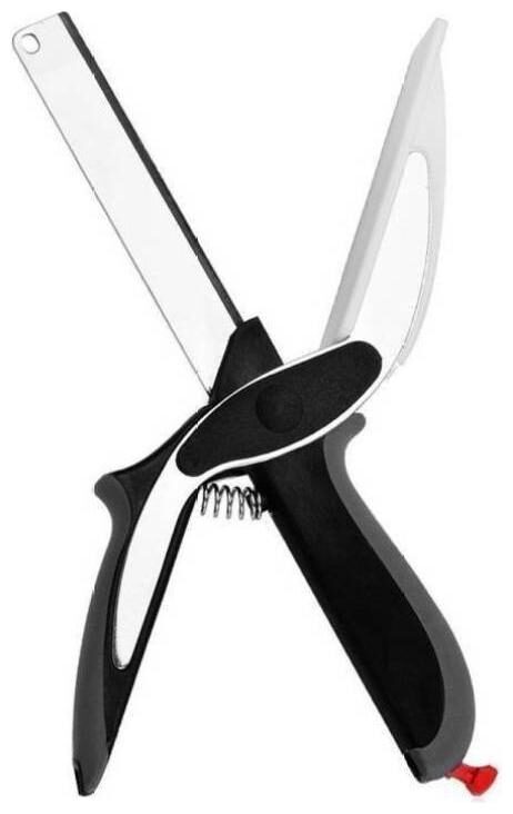 

CHG Clever Cutter 2 in 1 Food Chopper Tool Slicer Dicer Vegetable Fruit Cutter Kitchen Scissors Knife Chopping Cutting Board
