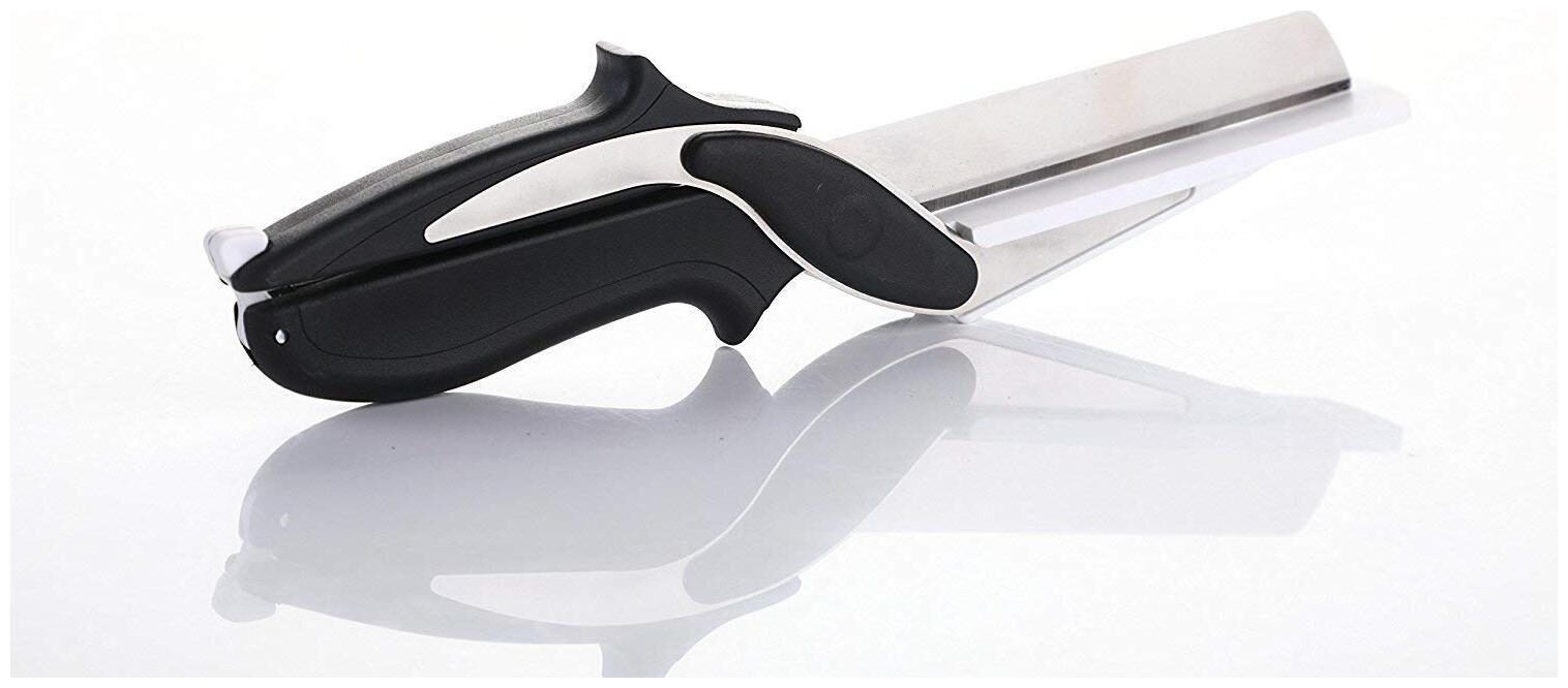 

CHG Knife and Cutting Board Premium Quality Stainless Steel Blades Set for Picture Perfect Vegetables (Black)