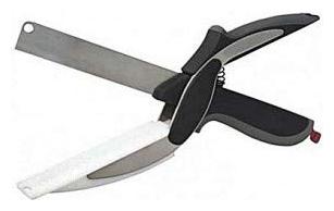 

CHG Multipurpose Smart Food Clever Cutter Kitchen Chopper Knife with Cutting Board (Black)