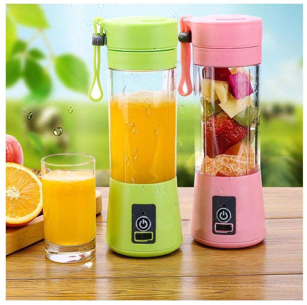 

TSV Multifunction 380ml Mini USB Electric Fruit Juicer cup Rechargeable Blender Drink Bottle (Green)