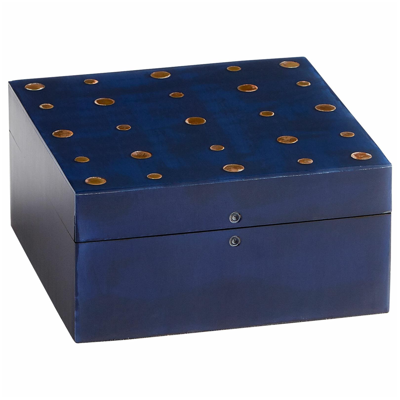 

Cyan Design 09789 Dotty 3 x 6 Wood Decorative Container - Blue