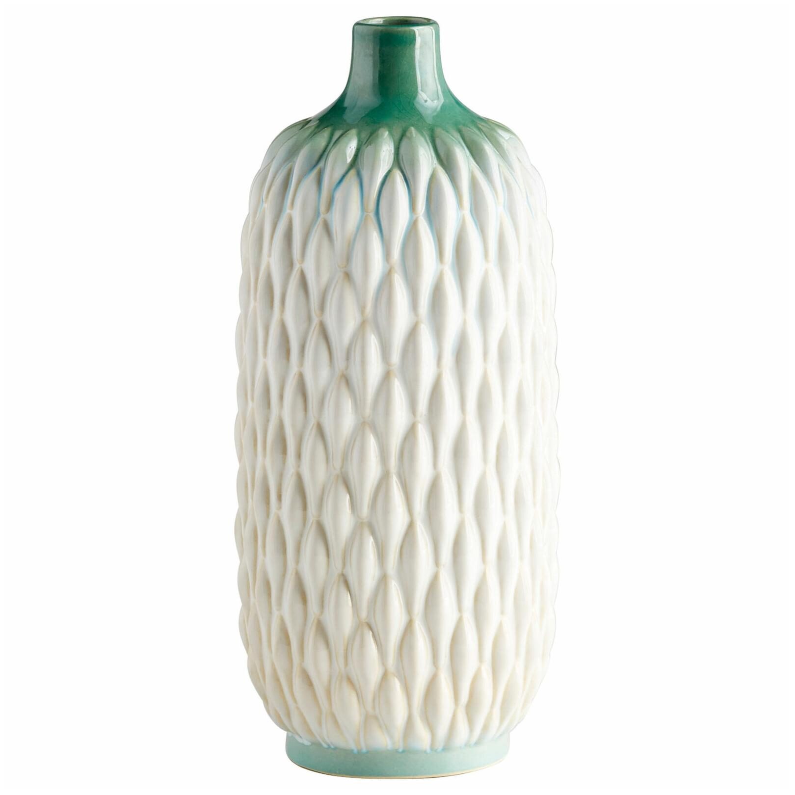 

Cyan Design 09090 White Green Verdant Sea 6-1 4 Diameter Ceramic Vase