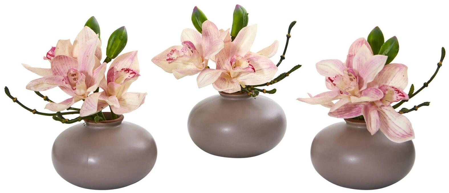 

Cymbidium Orchid Artificial Arrangement (Set of 3)
