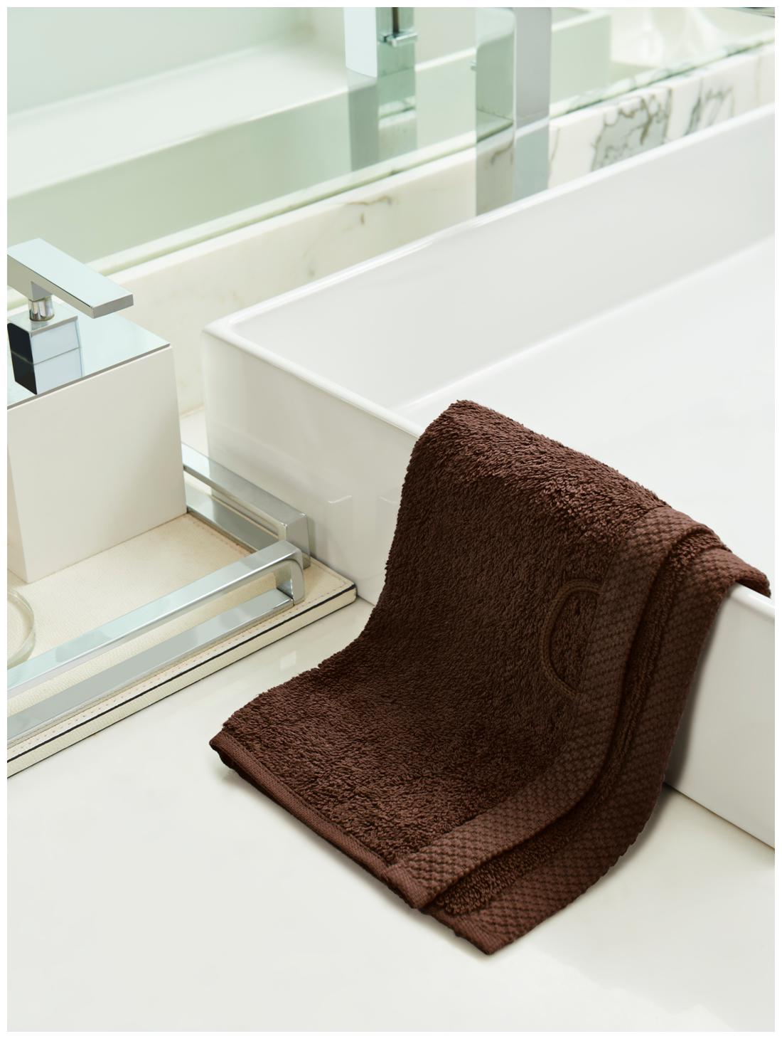 

D Decor Live Beautiful 550 GSM Cotton Face towel ( 2 pieces Brown )